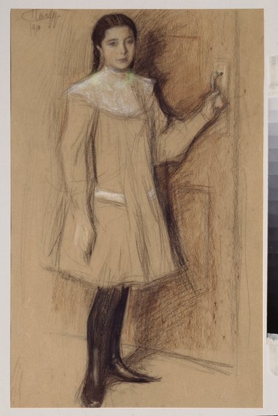Portrait of a Young Girl by Leonid Osipovic Pasternak