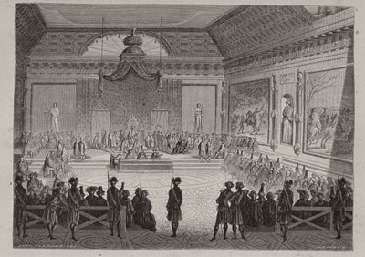 Assembly of the Notables, engraved by Antoine Auguste Ernest Hebert by Leopold Flameng