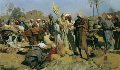 Sugarcane Market, c.1881 by Leopold Karl Muller
