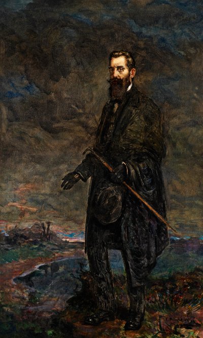 Portrait of Theodor Herzl by Leopold Pilichowski