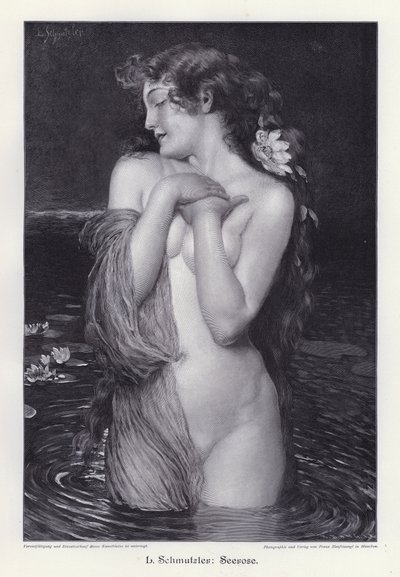 Water Lily (engraving) by Leopold Schmutzler