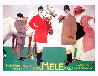 Fashion for the Equestrian Set of Wealthy Patrons by Leopoldo Metlicovitz
