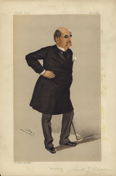 Sir William Tindal Robertson, Brighton, Vanity Fair Cartoon by Leslie Matthew Ward