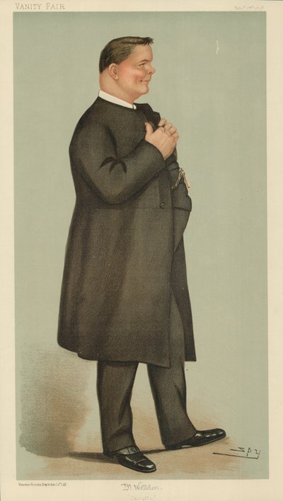James Edward Cowell Weldon, The Bishop-Designate of Calcutta, Vanity Fair cartoon by Leslie Matthew Ward