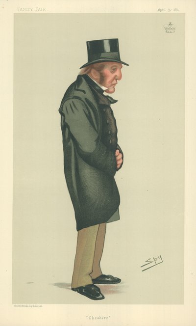 Lord Tollemache, Cheshire, 30 April 1881, Vanity Fair Cartoon by Leslie Matthew Ward