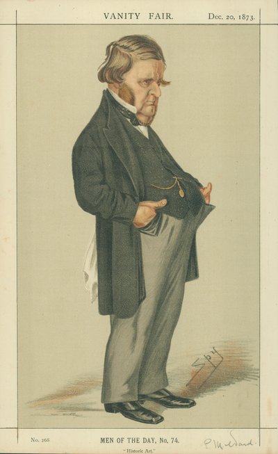 Mr Edward Matthew Ward, Historic Art, 20 December 1873, Vanity Fair cartoon by Leslie Matthew Ward