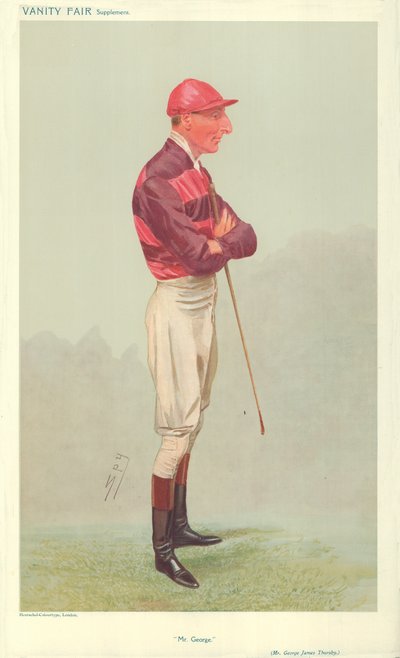 Mr George James Thursby, Mr George, 28 August 1907, Vanity Fair Cartoon by Leslie Matthew Ward