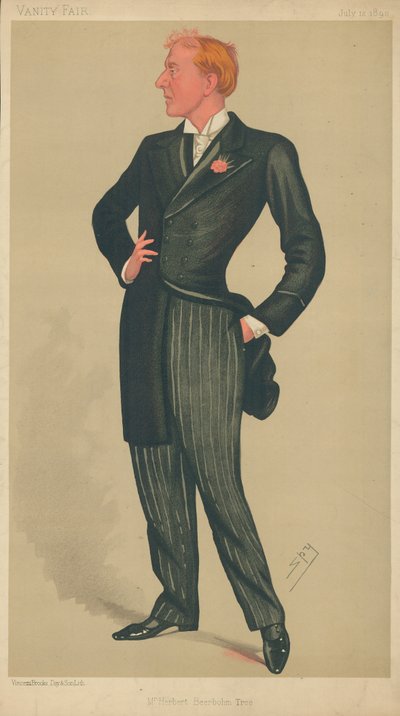 Mr Herbert Beerbohm Tree, Vanity Fair cartoon by Leslie Matthew Ward