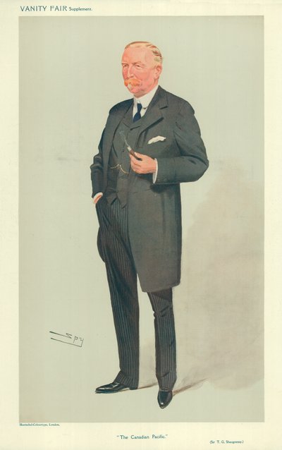 Sir Thomas Shaugnessy, The Canadian Pacific, 26 August 1908, Vanity Fair Cartoon by Leslie Matthew Ward
