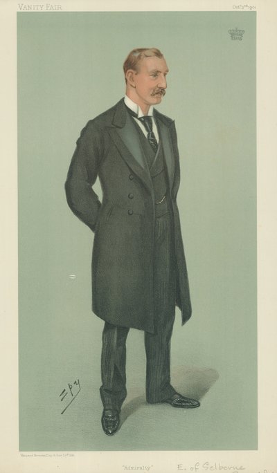 The Earl of Selborne, Admiralty, 3 October 1901, Vanity Fair Cartoon by Leslie Matthew Ward