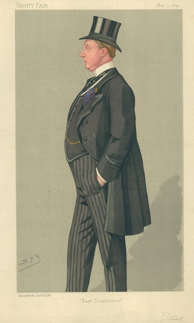 The Hon Humphrey Sturt, East Dorsetshire, 7 May 1892, Vanity Fair cartoon by Leslie Matthew Ward