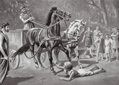 Alcibiades defying the Teamster by Leslie Mosley