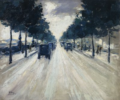 The Embankment, London, 1926 by Lesser Ury