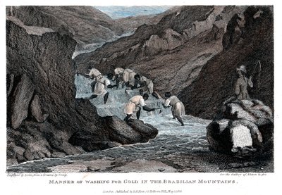 Manner of Washing for Gold in the Brazilian Mountains by Lester