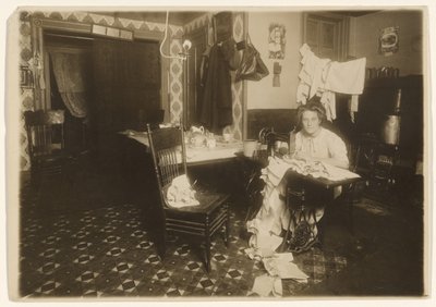 Home Work (Woman at Sewing Machine) by Lewis W. Hine