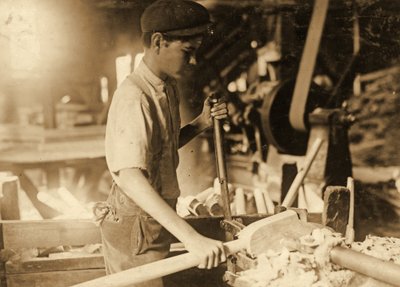 Young Boy in a Workshop by Lewis Wickes Hine
