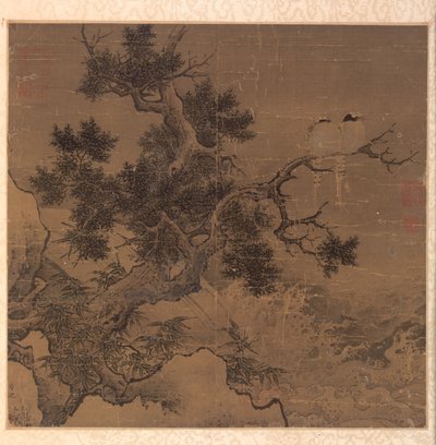 Birds on a Tree above a Cataract, 1127-1279 by Li Di