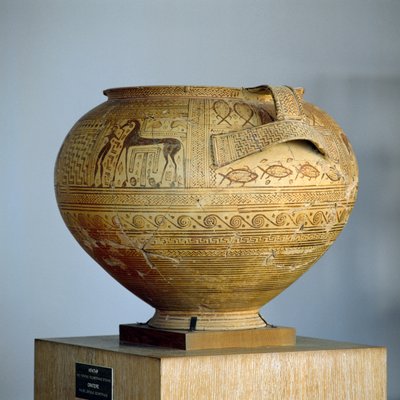 Argive krater with geometric decorations, diameter 50 cm, Greek civilization, 8th century BC by Unbekannt Unbekannt