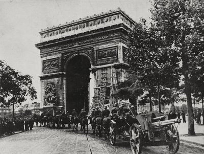 German Troops Parading Down Place de l
