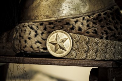 Historical Reenactment: Helmet of the 23rd Regiment of Dragoons, French Army, Napoleonic Wars by Unbekannt Unbekannt