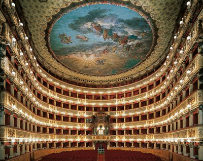 Interior view of the stage of the San Carlo Theatre in Naples by Unbekannt Unbekannt