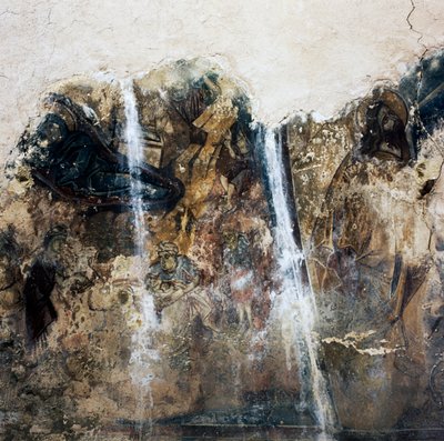Remains of Fresco in Byzantine Church of Agios Georgios Xifoforos, Apodoulou, Crete, Greece by Unbekannt Unbekannt