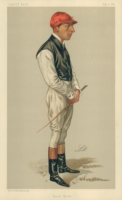 Fred Webb, 10 August 1889, Vanity Fair cartoon by Liborio Prosperi