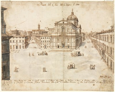 Eighteen Views of Rome: The Church of the Gesù, 1665 by Lievin Cruyl
