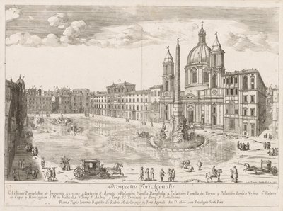 Piazza Navona from Prospectus Locurum Urbis Romae Insignium by Lievin Cruyl