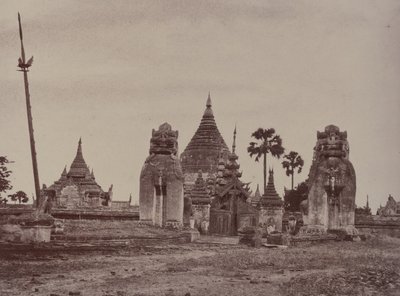 Pugahm Myo: Entrance to the Shwe Zeegong Pagoda by Linnaeus Tripe
