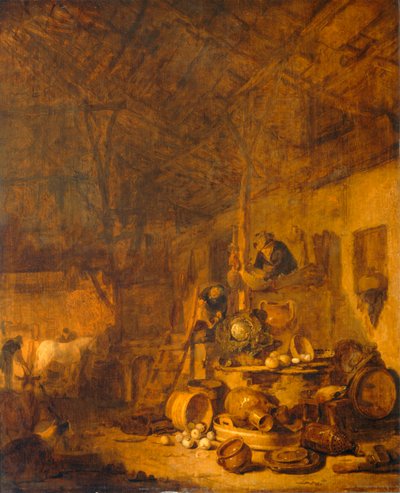 Barn Interior by Lionel Hamilton Renwick