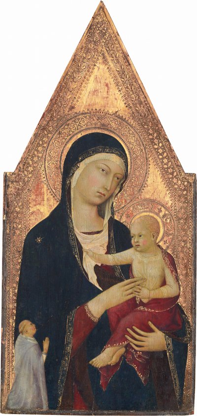 Madonna and Child with Donor, 1325-1330 by Lippo Memmi