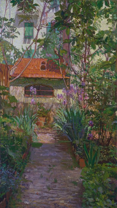 The Triptych or Garden in Bloom (side panel) by Llewelyn Lloyd