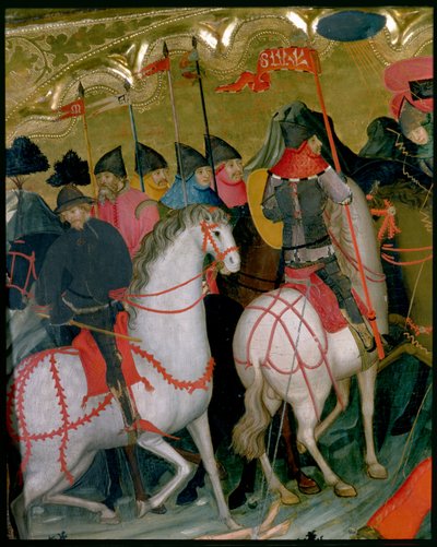 Mounted soldiers (detail) by Lluís Borrassà