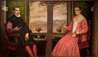 Portrait of young couple, XVI century by Lodewijk Toeput