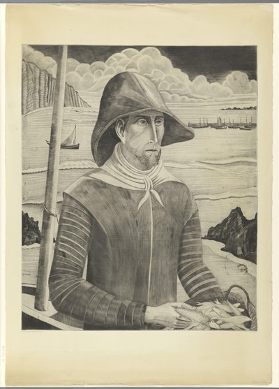 Breton Fisherman by Lodewijk Schelfhout (signed by artist)