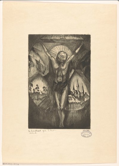 Christ on the Cross by Lodewijk Schelfhout (signed by artist)