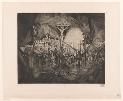 Golgotha I by Lodewijk Schelfhout (signed by artist)