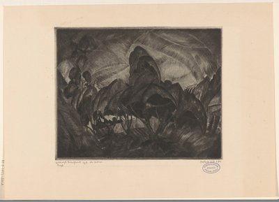 Hill Landscape with Trees by Lodewijk Schelfhout (signed by artist)