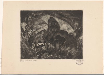 Landscape with Trees (original title: Les Arbres) by Lodewijk Schelfhout (signed by artist)