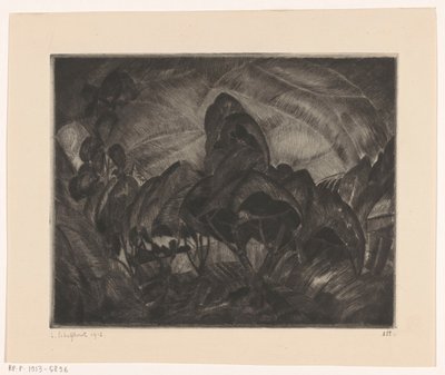 Hill Landscape with Trees by Lodewijk Schelfhout (signed by artist)