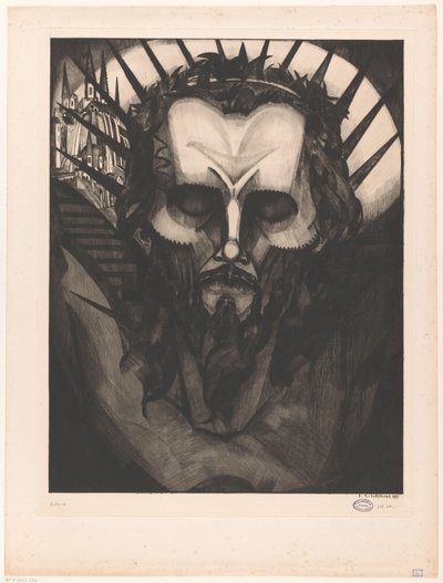 Head of Christ (Tête de Christ I) by Lodewijk Schelfhout (signed by artist)