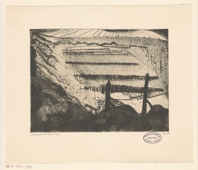 Beach of Domburg by Lodewijk Schelfhout (signed by artist)