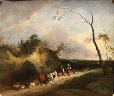 Landscape with Figures and Animals by Lodewijk de Vadder