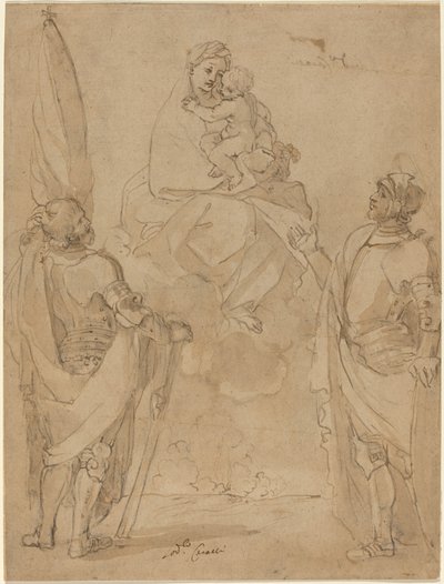 The Virgin and Child Appearing to Saints George and William by Lodovico Carracci