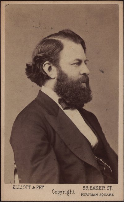 Portrait of the Violinist and Composer Joseph Joachim by London . Photo studio Elliott and