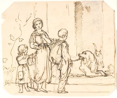 Three Beggar Children by Lorenz Frølich