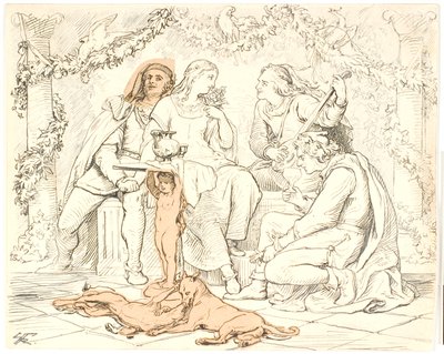 The Court of Love in Narbonne by Lorenz Frølich