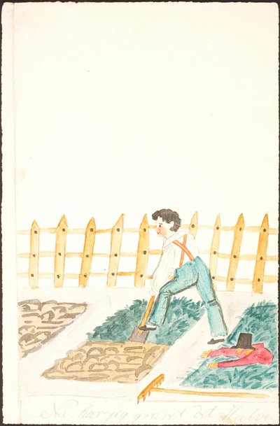 Kitchen Garden with Boy by Lorenz Frølich