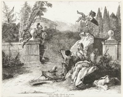 Rinaldo and Armida Spied on by Ubaldo and Carlo by Lorenzo Baldissera Tiepolo